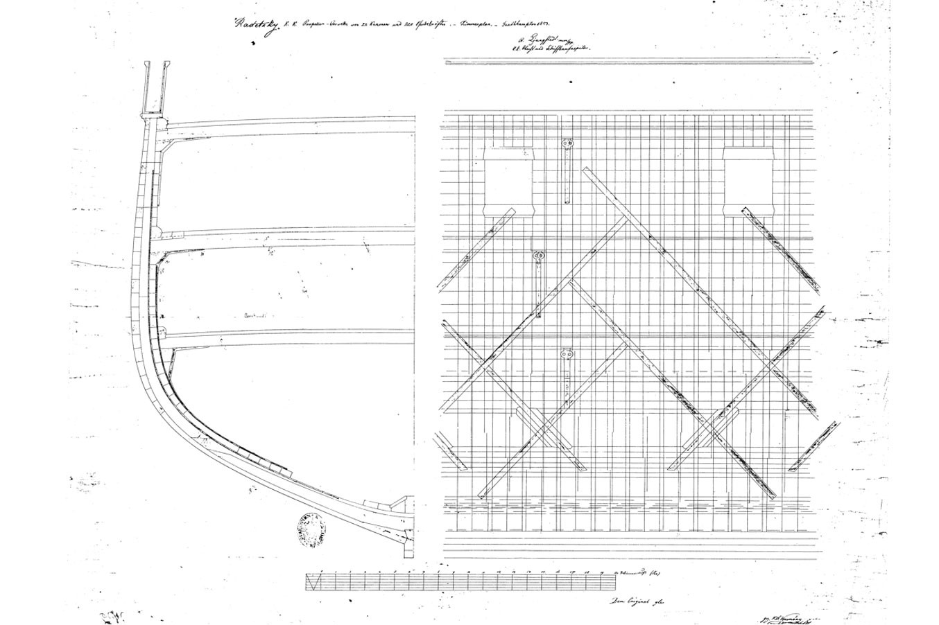 Architekturmodellbau Schraubenfregatte Radetzky der k.k.Kriegsmarine SMS